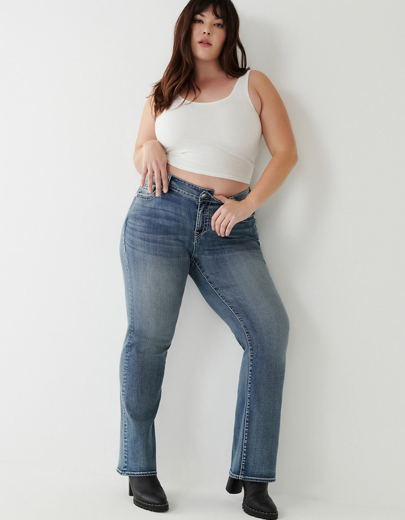 TRUE RELIGION Becca Big T Stitch Womens Bootcut Jeans image number 5