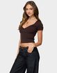 EDIKTED Theresa V-Neck Knit Top image number 2