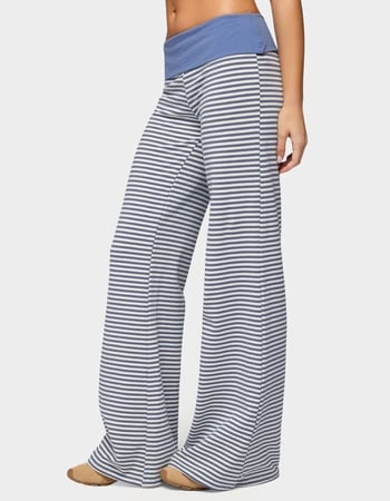 EDIKTED Meggy Striped Foldover Pants Alternative Image
