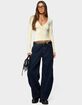 EDIKTED Jillian Low Rise Oversized Barrel Jeans image number 5