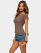 EDIKTED Sesi Asymmetric Textured Knit Top image number 2