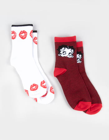 BETTY BOOP 2 Pack Womens Crew Socks Primary Image