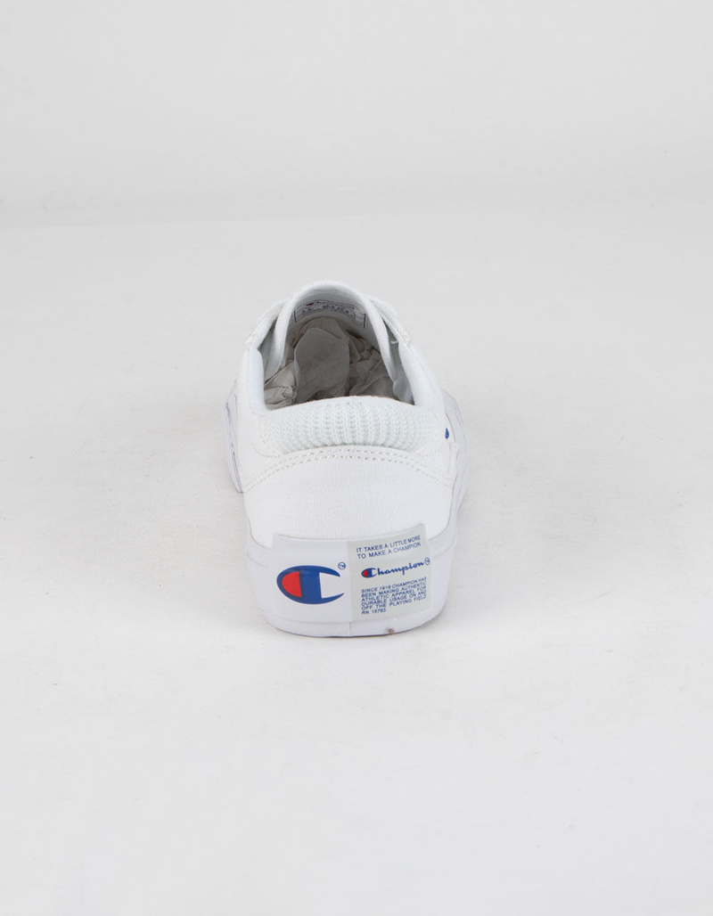 CHAMPION Fringe Lo Girls White Canvas Sneakers image number 4