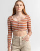 BDG Urban Outfitters Womens Stripe Crop Cardigan image number 1
