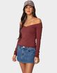 EDIKTED Nattie Off Shoulder V-Neck Top image number 3