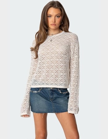 EDIKTED Open Knit Sweater Primary Image