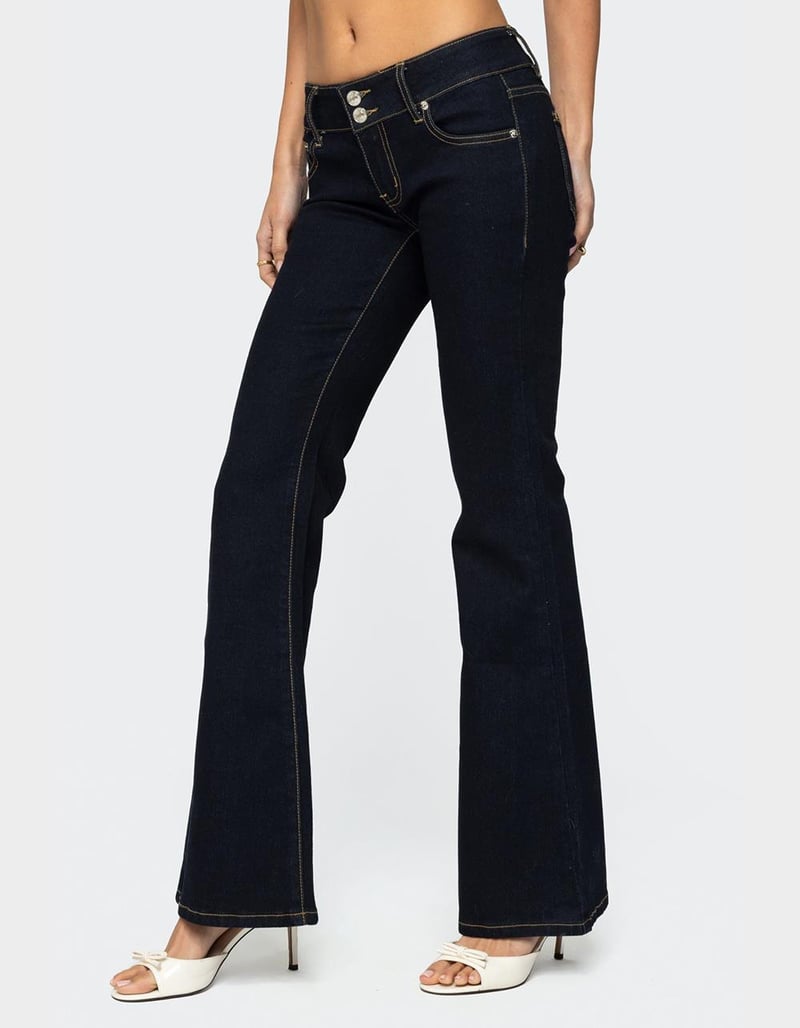 EDIKTED Tilda Low Rise Flared Jeans image number 3