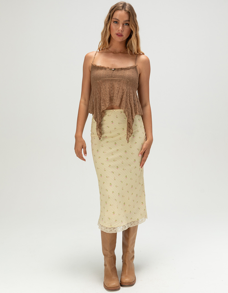 NECTAR CLOTHING Ditsy Floral Womens Midi Skirt image number 5