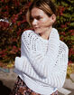 RSQ Womens Open Knit Boyfriend Pullover Sweater image number 1