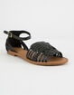 CITY CLASSIFIED Woven Basket Weave Black Womens Sandals image number 1