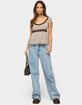 EDIKTED Sady Contrast Striped Babydoll Top image number 5