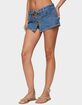 EDIKTED Olivera Lace Up Denim Mini Skort image number 2