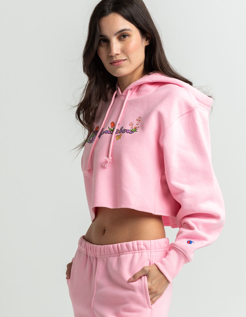 CHAMPION x Candy Land Womens Crop Hoodie image number 1