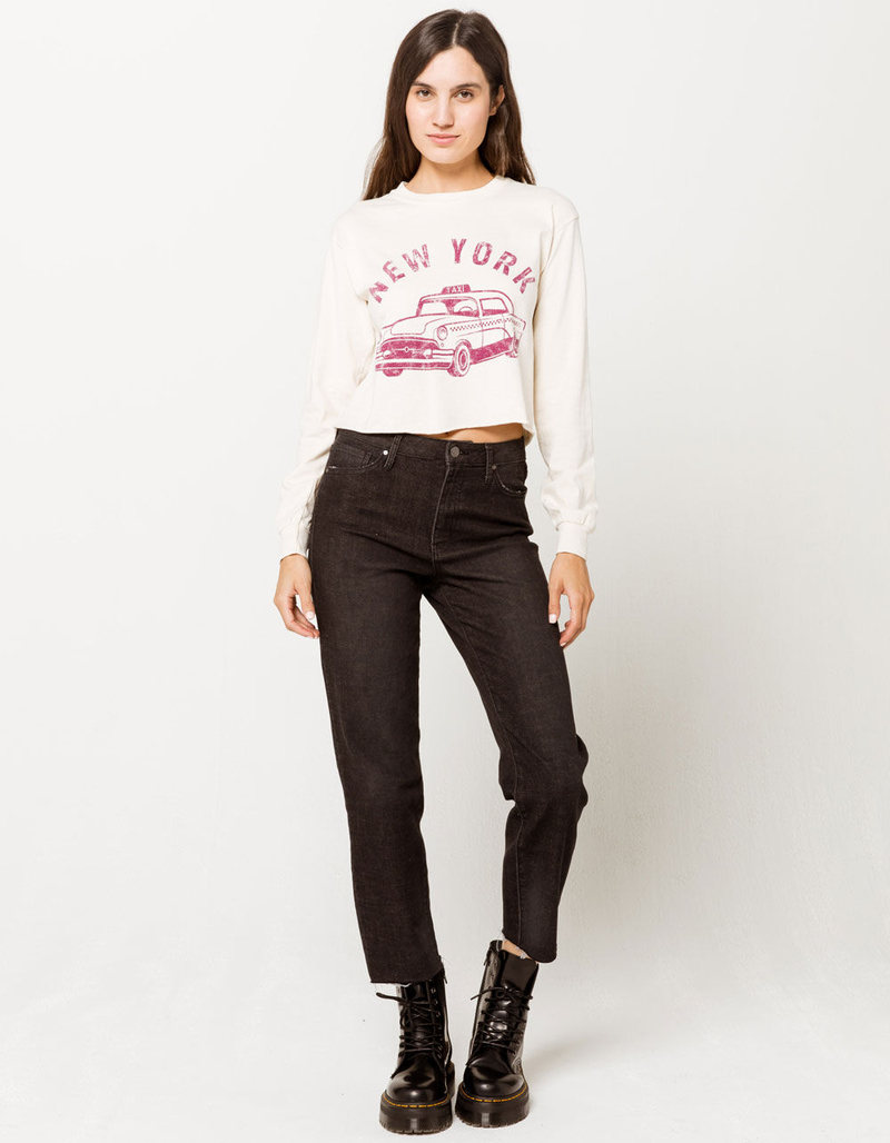 C&P BRANDED New York Taxi Womens Crop Tee image number 3