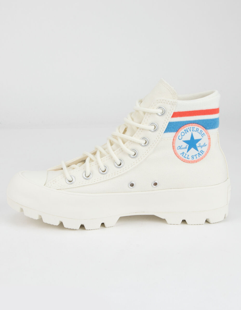 CONVERSE Lugged Varsity Chuck Taylor All Star Womens Ivory High Top Shoes image number 2
