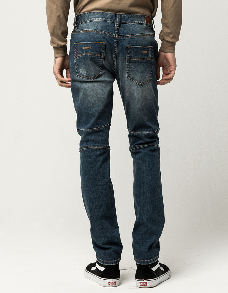 RSQ Seattle Moto Mens Skinny Tapered Jeans image number 3