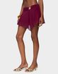 EDIKTED Sea Star Asymmetric Chiffon Mini Skirt image number 2