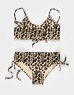 FULL TILT Leopard Girls Bralette Bikini Set image number 1