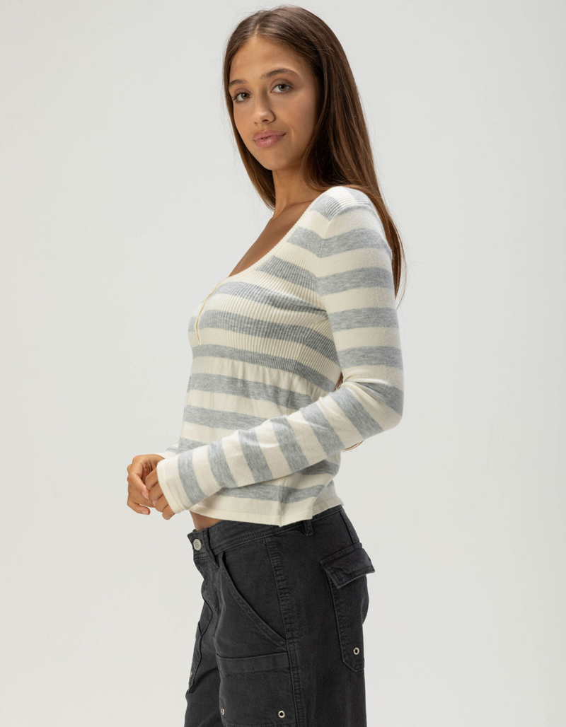 RSQ Womens Stripe Babydoll Sweater image number 2