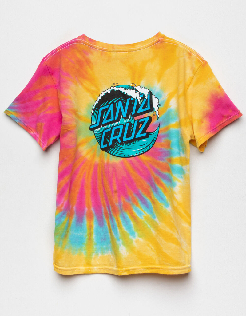 SANTA CRUZ Wave Dot Girls Tie Dye Tee image number 0