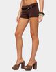 EDIKTED Janya Strappy Bead Belt Micro Shorts image number 2