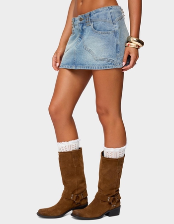 EDIKTED Tory Western Denim Mini Skirt Alternative Image