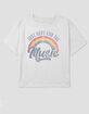 MUSIC Here For The Music Girls Crop Tee image number 1