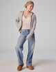RSQ Womens Cable Knit Zip-Up Sweater image number 7