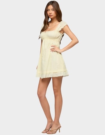 EDIKTED Eyelet Ruffle Babydoll Mini Dress Primary Image