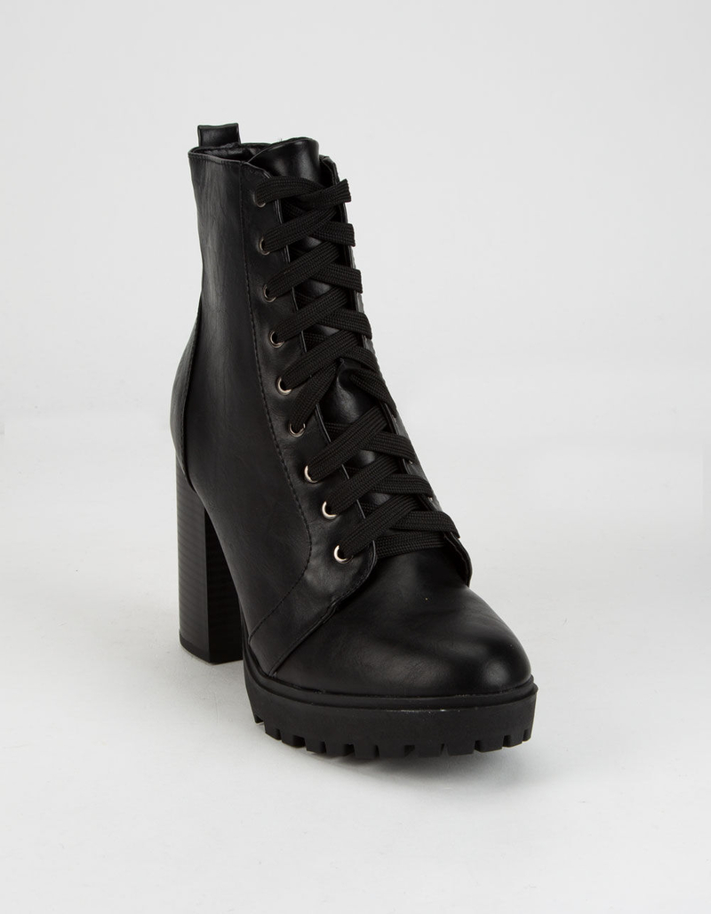 SODA Lace Up Platform Boots image number 0