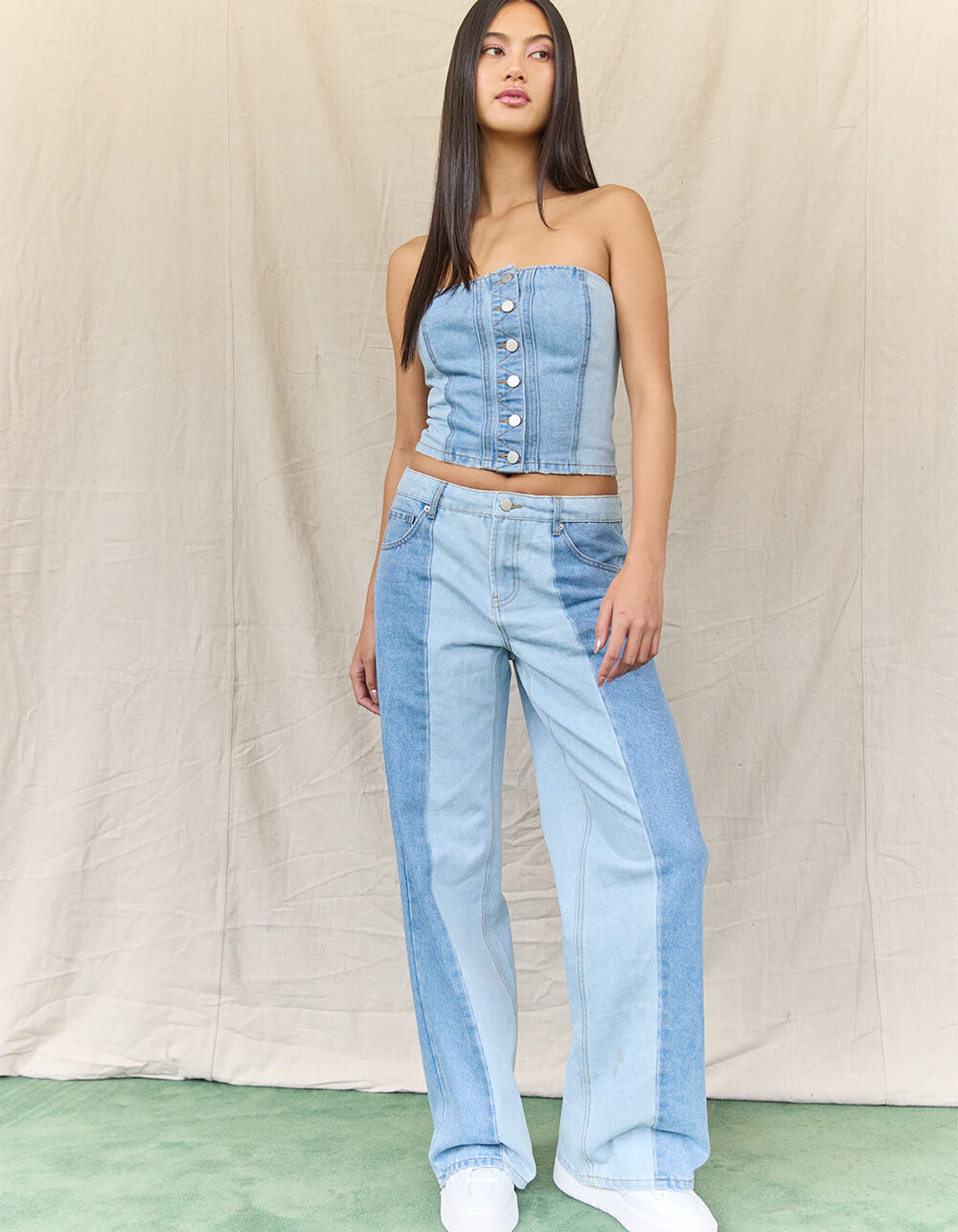 WEST OF MELROSE Womens Denim Tube Top - DENIM | Tillys