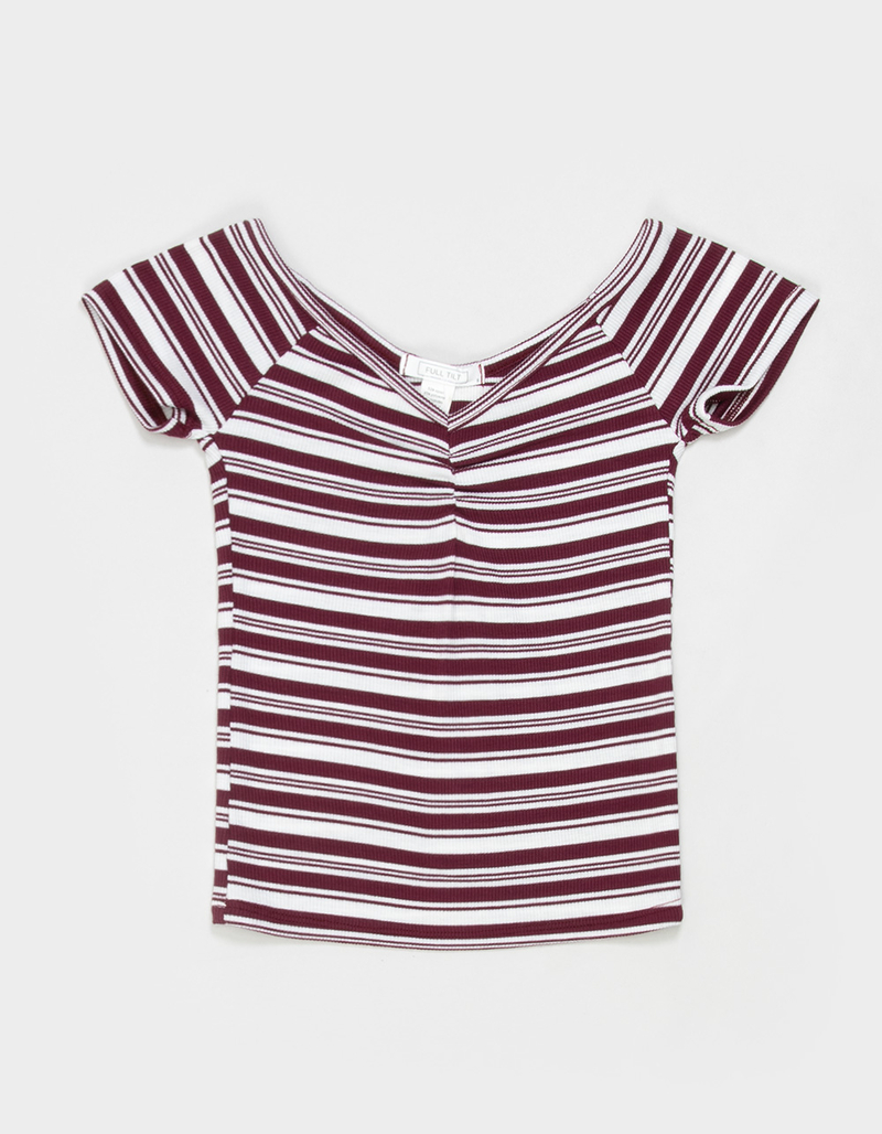 FULL TILT Stripe Cinch Girls Tee image number 1