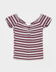 FULL TILT Stripe Cinch Girls Tee image number 2