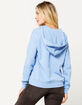 FULL TILT Quarter Zip Oversized Light Blue Womens Hoodie image number 3