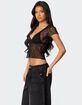 EDIKTED Julie Sheer Lace Top image number 3