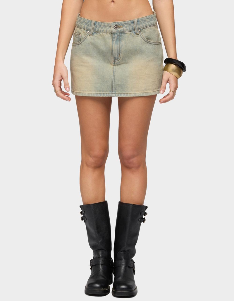 EDIKTED Chiara Denim Micro Skirt image number 0