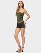 EDIKTED Liat Ruched Built In Bra Tube Top image number 4