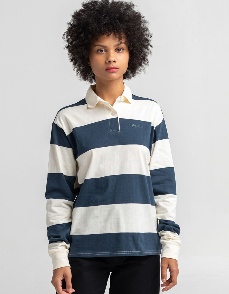 DICKIES Womens Stripe Polo Shirt image number 0