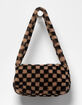 Fuzzy Checkerboard Baguette Bag image number 1