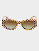 DIFF EYEWEAR Zoe Chestnut Weave Brown Gradient Sunglasses image number 2