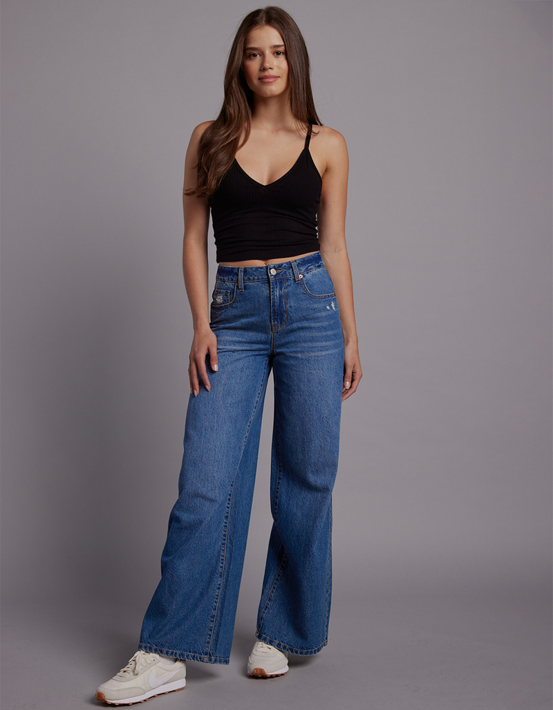 RSQ Womens High Rise Wide Leg Jeans image number 0