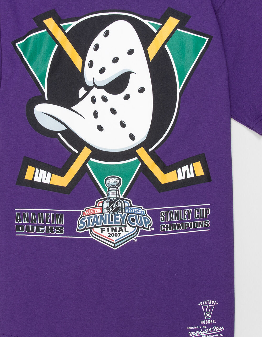 MITCHELL & NESS NHL Anaheim Ducks 2007 Stanley Cup Champs Mens Tee