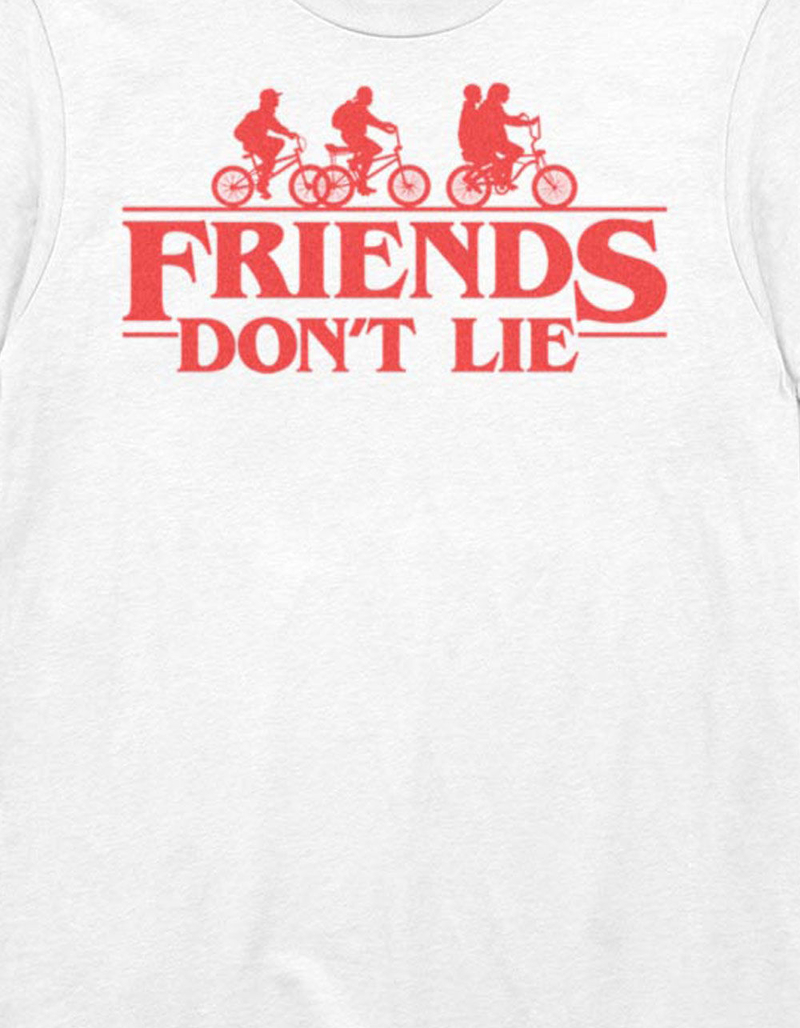 STRANGER THINGS Friends Don't Lie Unisex Tee image number 1