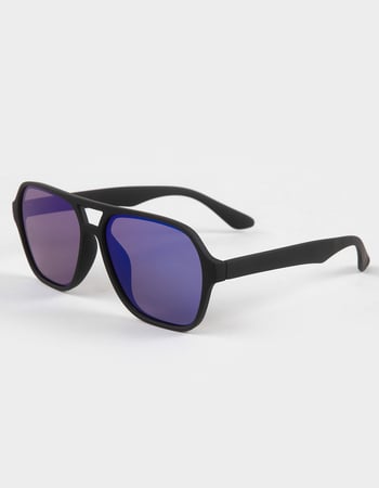 RSQ Matte Plastic Aviator Sunglasses Primary Image