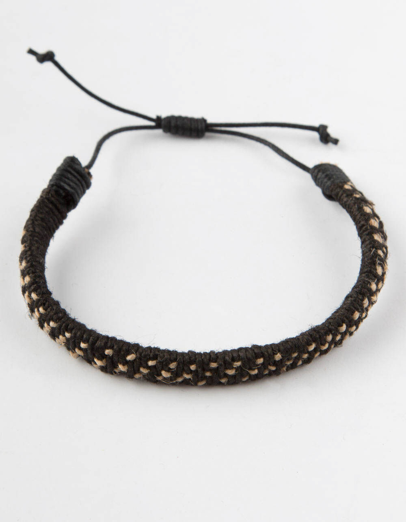 BLUE CROWN Handweaved Black Bracelet image number 0