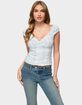 EDIKTED Dolsy Plaid Button Up Top image number 1