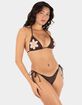 HURLEY Flower Crochet Tie Side Cheeky Bikini Bottoms image number 4