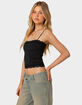 EDIKTED Cruella Lace Trim Tank Top image number 4