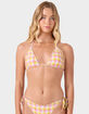 ROXY Check Me Out Mini Tiki Triangle Bikini Top image number 1