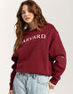 HYPE AND VICE Harvard University Womens Crewneck Sweatshirt image number 1